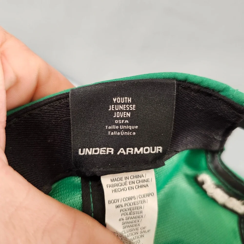 Under Armour Youth Snapback‎ Hat Green Camo Flat Brim OSFA Style 1270955